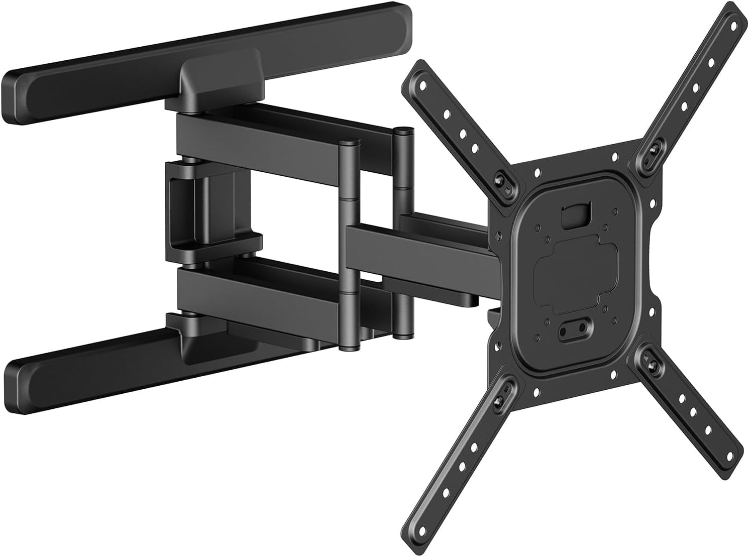 COMPAQ Full-Motion TV Wall Mount - Universal Wall Mount TV Bracket for 32-75 Inch Flat or Curved TVs up to 99lbs - With Cover and Wire Management - Stylish, Slim, Strength Tested