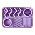 thumbnail image 1 of Vibrant Life Silicone Slow Feeder Compartment Pet Mat, Purple, 12" x 8", 1 of 5