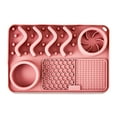 thumbnail image 1 of Vibrant Life Silicone Slow Feeder Compartment Pet Mat, Rose, 12" x 8", 1 of 5