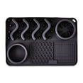 thumbnail image 1 of Vibrant Life Silicone Slow Feeder Compartment Pet Mat, Black, 12" x 8", 1 of 5