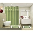 thumbnail image 1 of COMPLETE BATHROOM SET 2 BATH MATS 1 SHOWER CURTAIN &FABRIC HOOKS, 1 of 3