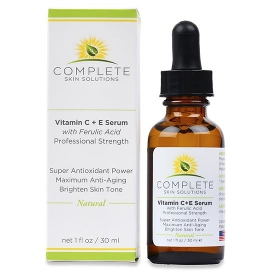 COMPLETE Skin Solutions Vitamin C + E Serum With Ferulic and Hyaluronic Acid (1 oz)