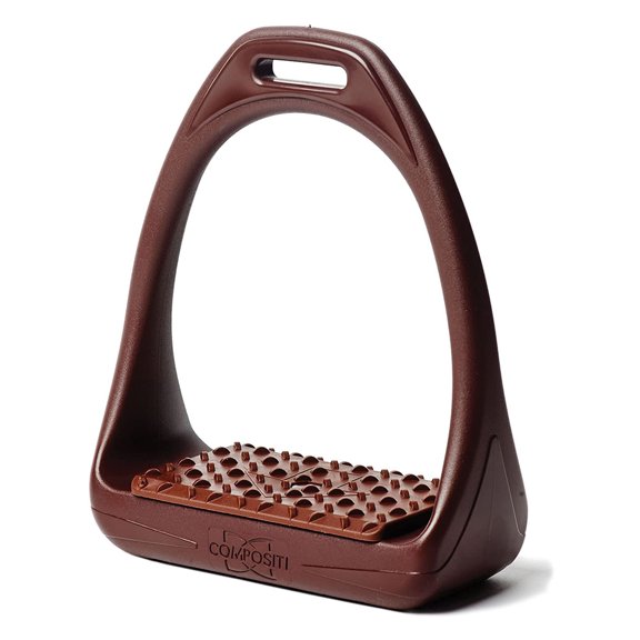 Compositi Reflex 3D Wide Track Stirrups, Brown Stirrup/Brown Pad, 4.75 465137BRN-475
