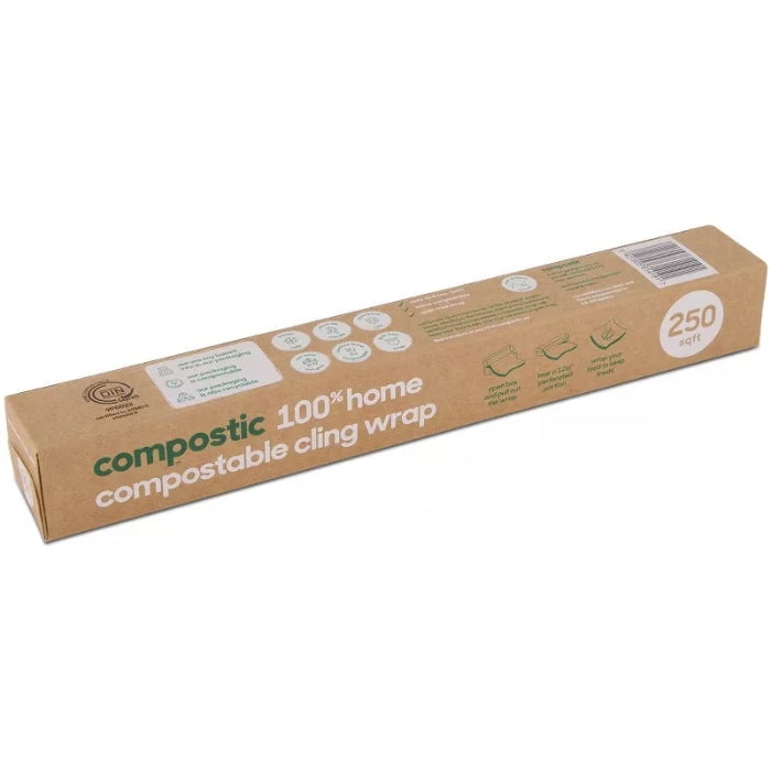 COMPOSTIC WRAP CLING COMPOSTABLE 250 FT - Pack of 12 - Walmart.com