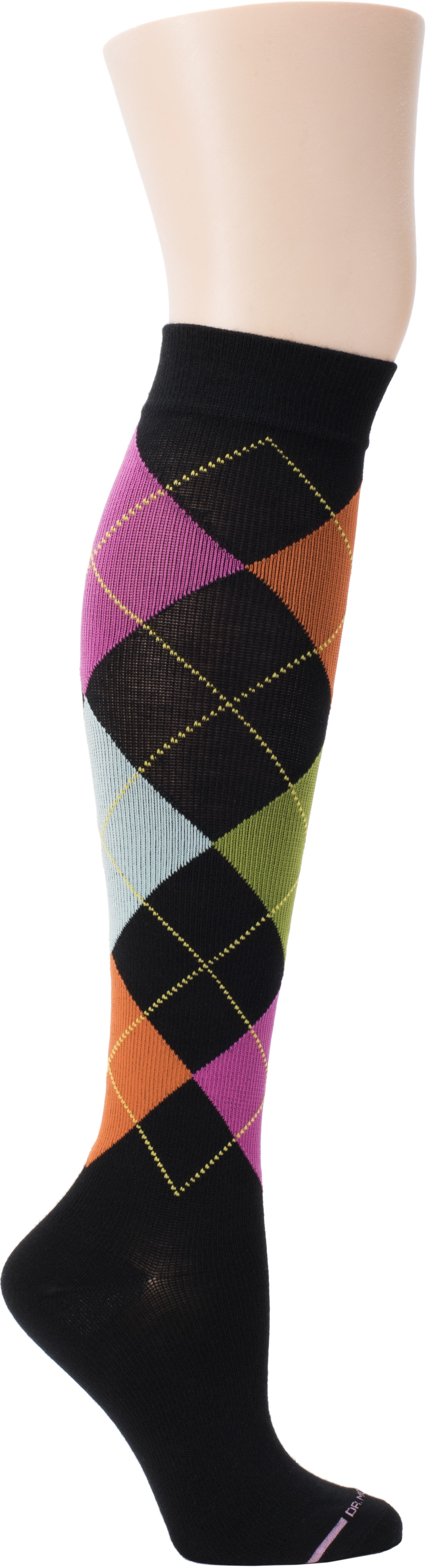 COMPRESSION BLACK ARGYLE SOCKS