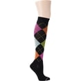 thumbnail image 1 of COMPRESSION BLACK ARGYLE SOCKS, 1 of 2