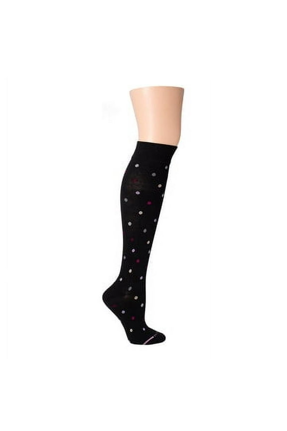 COMPRESSION BLACK DANCING DOTS SOCKS