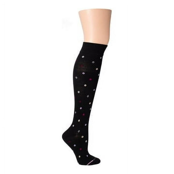COMPRESSION BLACK DANCING DOTS SOCKS