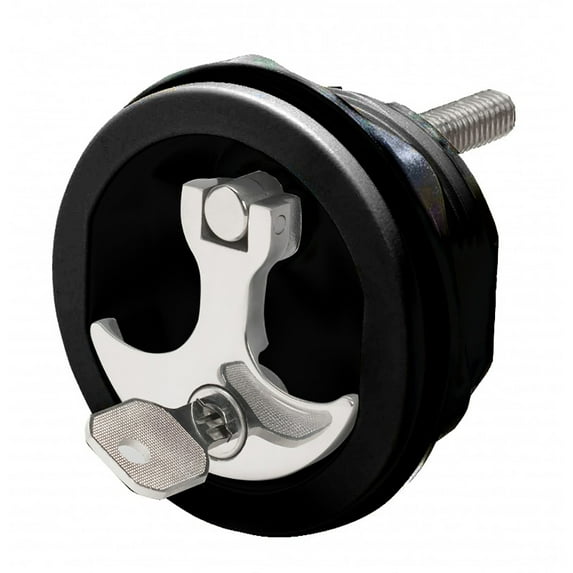 COMPRESSION HANDLE CP ZAMAC/BLACK NYLON LOCKING