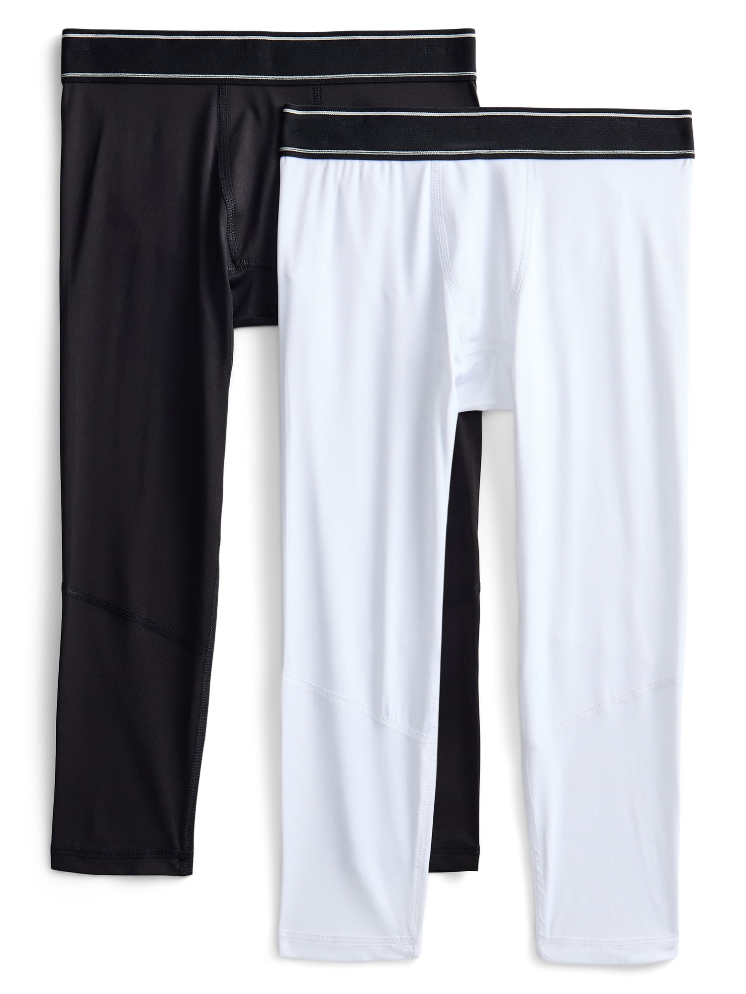 Athletic Works Boys Compression Leggings, 2-Pack, Sizes 4-18