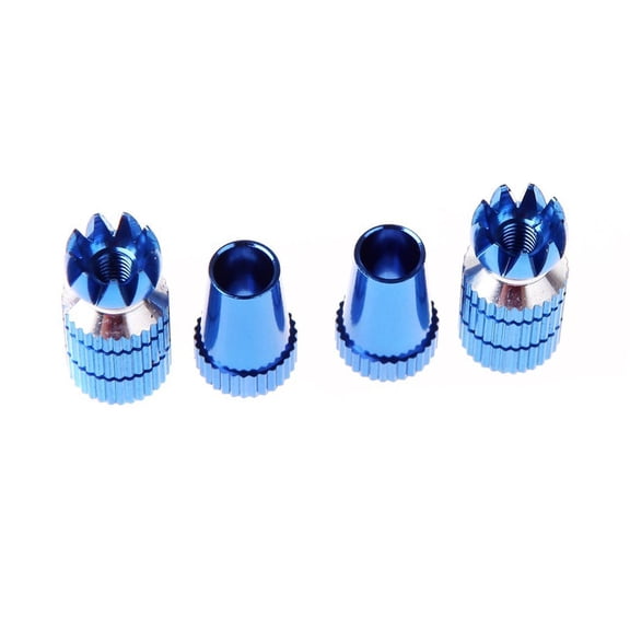 COMPUKAS 1 Pair Cylindrical Transmitter Stick Caps for Remote Control Use in Blue Aluminum Alloy 3mm