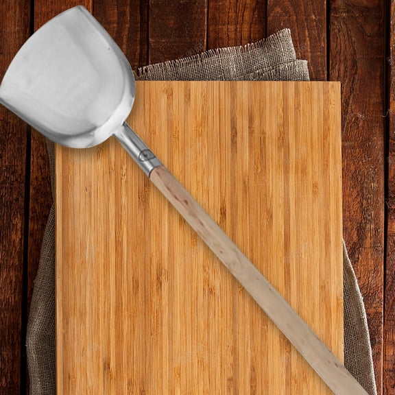COMPUKAS 1Pcs Bakeware Wood Handle Replacement Spatula Handle Anti Slip for Pots and Pans Cooking