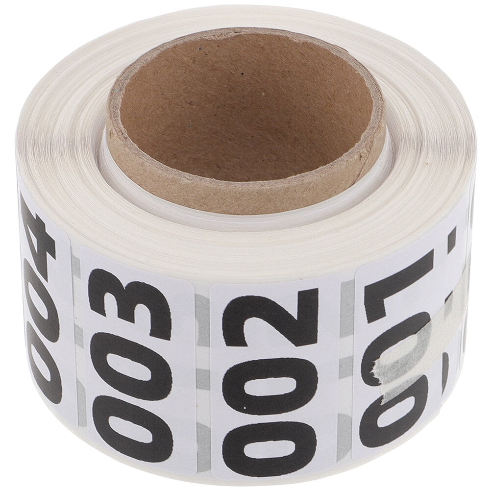 COMPUKAS 1 Roll Number Label Stickers for Inventory Management 40mm x ...