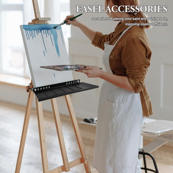 COMPUKAS 1 Set Convenient Serving Tray For Easel Black Portable Design Painting Support For Art Students