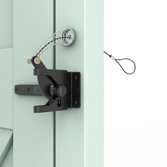 COMPUKAS Outdoor Security Chain Link Fence Latch with Lever, Carbon Steel, 1 Set, Multiple Color Options