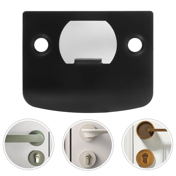 COMPUKAS 1 Set Of Stainless Door Strike Plate For Lock Protector Plate Black Metal Parts