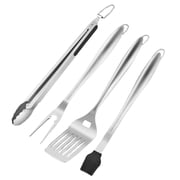 COMPUKAS 1 Set Portable BBQ Tongs, Barbecue Grilling Tool, Outdoor Cooking Gear for Camping, Picnics, Backyard Use