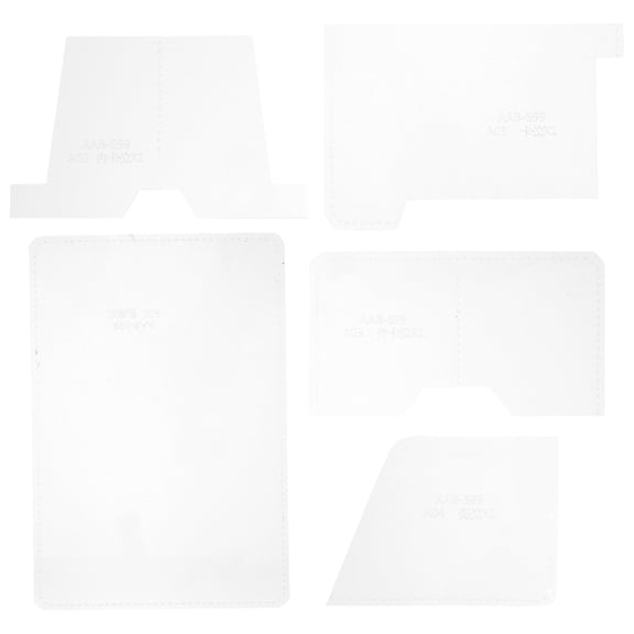 COMPUKAS 1Set Transparent Acrylic Card Holder Pattern Template Easy to Use Reusable DIY Craft Stencils