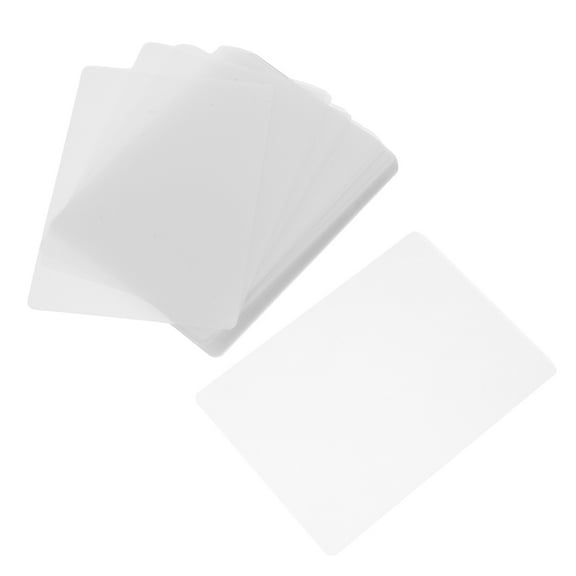 COMPUKAS 100 Pcs Plastic Laminating Sheet Anti Reflective for Document Protection White