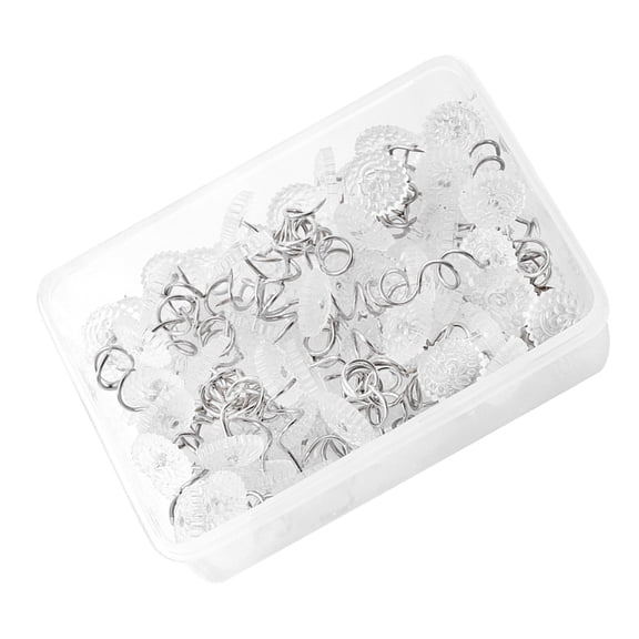 COMPUKAS 100 Pcs Transparent Spiral Bed Sheet Clips for Household Use and Furniture Maintenance