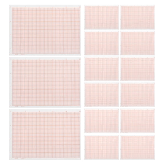 COMPUKAS 100 Sheets Pink Graph Paper for Coordinate Drawing and Math Work