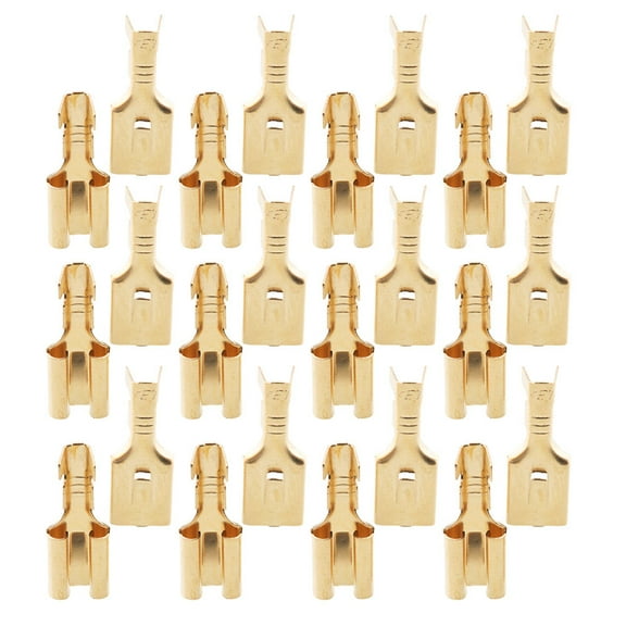 COMPUKAS 100PCS Car Automotive Connectors Golden Terminals