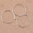 thumbnail image 1 of COMPUKAS 100Pcs Plated 30x25mm Glass Circle Hoop Findings for Wedding Party Jewelry Making, 1 of 6