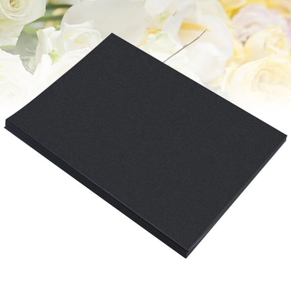 COMPUKAS 100Pcs A4 Black Paperboard for DIY Artwork and Business Cards Waterproof with Smooth Surface