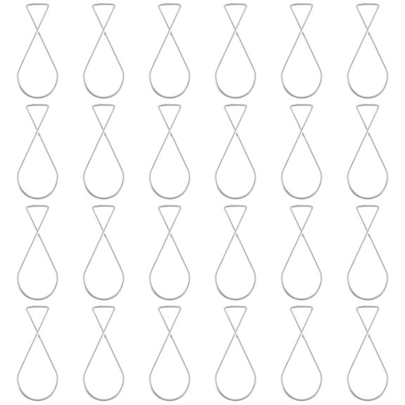 COMPUKAS 100Pcs Ceiling Hooks 8-Shape Metal 6.2x2.5Cm Silver for Event Planners and Teachers