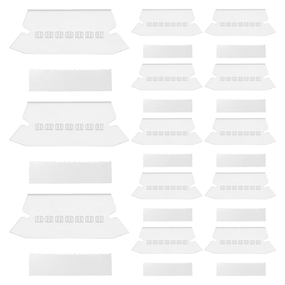 COMPUKAS 100Pcs Hanging Folder Tabs and Inserts Clear Labels for Flexible File Sorting and Use
