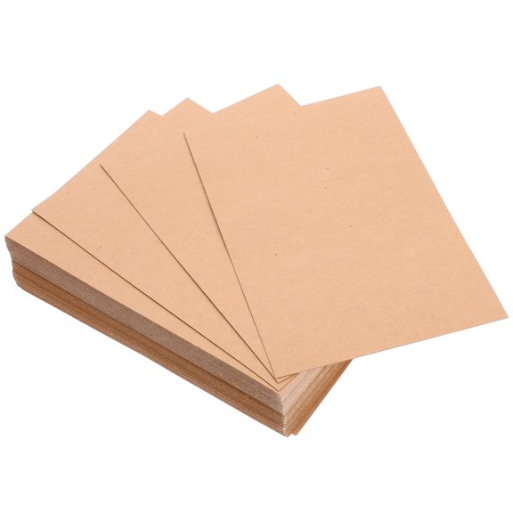 COMPUKAS 100Pcs Khaki Printable Postcards Paper for DIY Hand Drawing and Craft Business Cards