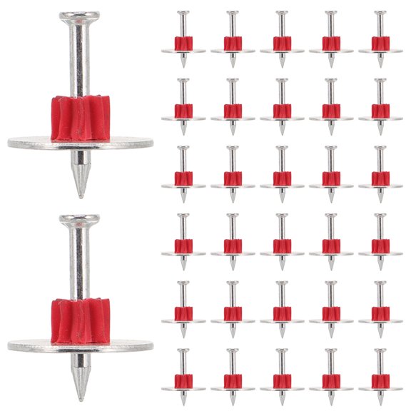 COMPUKAS 100Pcs Plated Silver Hardwood Flooring Nails for Home Use with Extended Anchoring Pin Fasteners