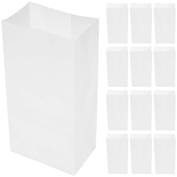 COMPUKAS 100-Pack Small Grease-Resistant Paper Bags for Bakery, Food Storage, 6.7 x 3.5 x 2.2 Inches, and Convenient