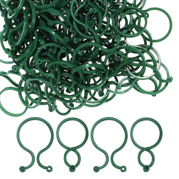 COMPUKAS 100- Plastic Plant Trellis Clips for Gardening, Plant Support, and Vine Training