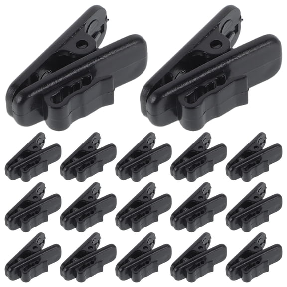 COMPUKAS 100pcs Black Plastic Headset Clips Compact Holder for Earphone Cable Management and Daily Use