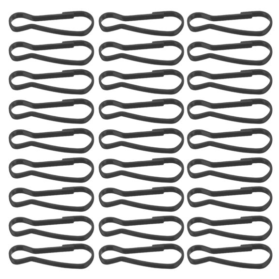 COMPUKAS 100Pcs Universal Black Metal Curtain Clips for Drapes Fast Installation and Strong Load Bearing