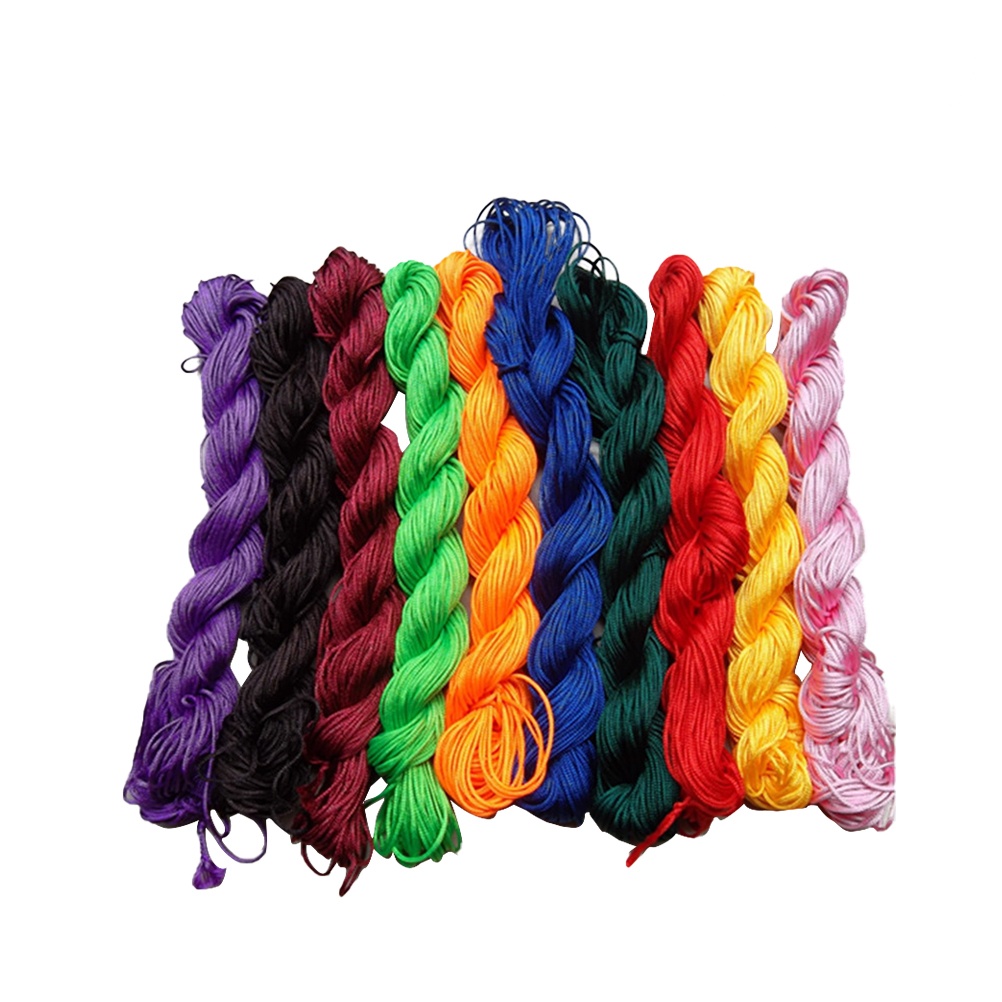 Polyester Thread 10pcs COMPUKAS 10PCS Beading Thread for DIY Projects Assorted Color Polyester ...