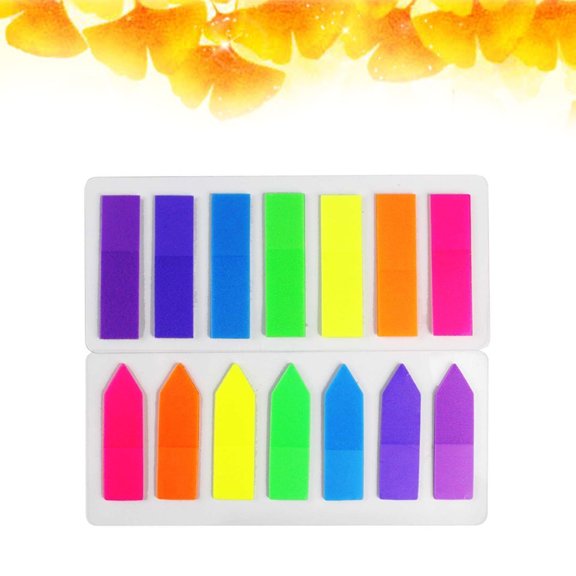 COMPUKAS 10Pcs Arrow Shaped Self Stick Note Page Markers Assorted Color with Semi Transparent Design