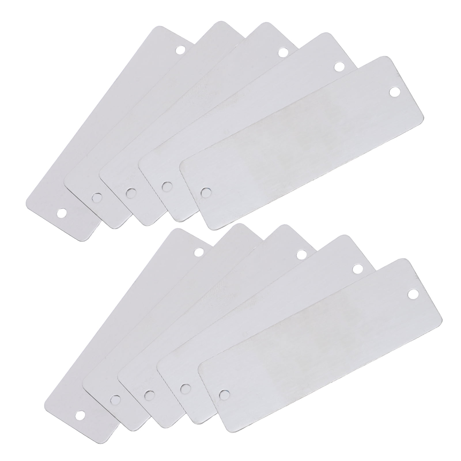 COMPUKAS 10Pcs Blank Stainless Steel Engraving Plates for DIY Craft and ...