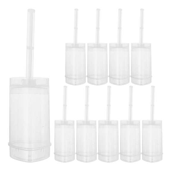 COMPUKAS Reusable Clear Cake Push Pops Containers for Creative Desserts 10Pcs