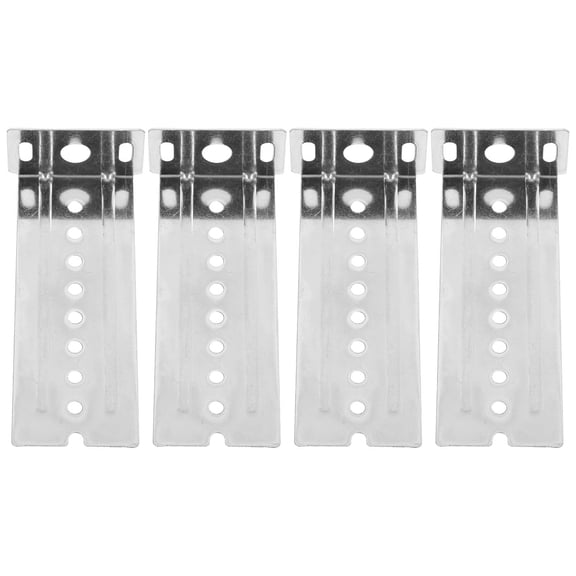 COMPUKAS 10Pcs Drawer Rail Bracket Silver Stainless Steel Supporting Bottom Installation Work