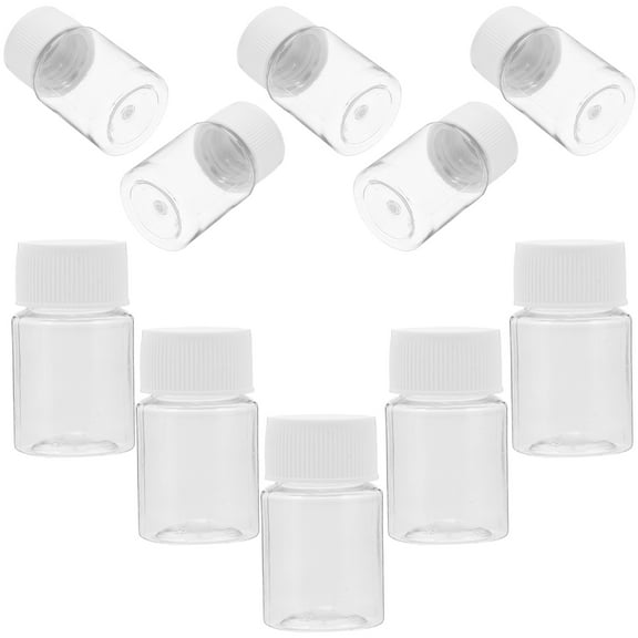 COMPUKAS 10Pcs Empty Travel Size Bottles for Home Office Use 5.9*2.3*2.3In