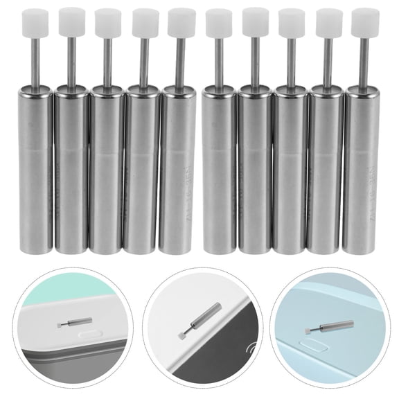 COMPUKAS 10Pcs Garbage Can Replacement Parts Hydraulic Damper White Stainless Steel Lid Soft Closing