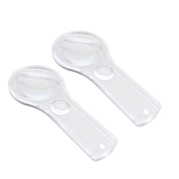 COMPUKAS 10Pcs Lightweight Transparent Magnifier with Ergonomic Handle and Adjustable Magnification
