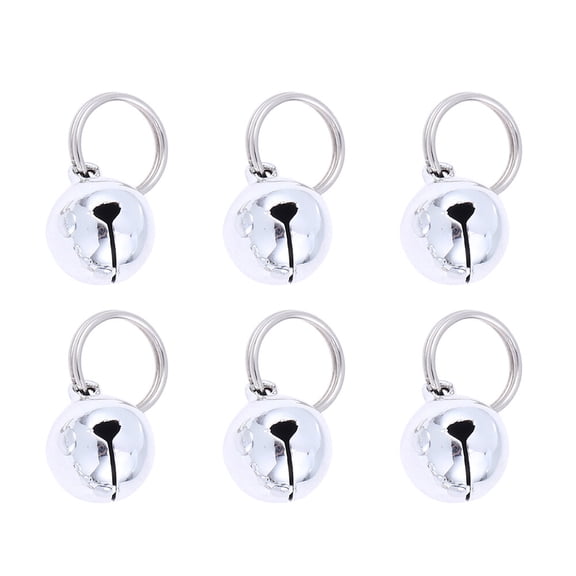 COMPUKAS Pet Bells Cat and Dog Christmas Accessories Plated Silver Jingle Sound