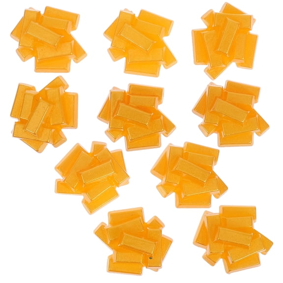 COMPUKAS 10Pcs Resin Ingot Micro Landscape Garden Decor Golden Decorative Spring Festival Crafts For Adults
