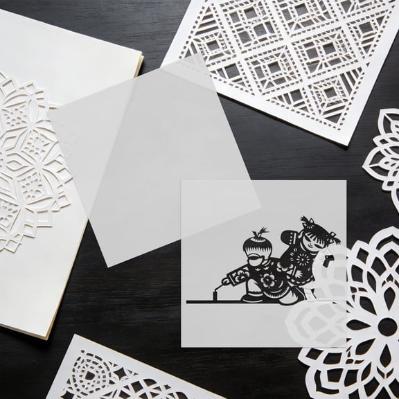 COMPUKAS Translucent Plastic Stencil Sheets for Crafts, Smooth , , for Art Projects