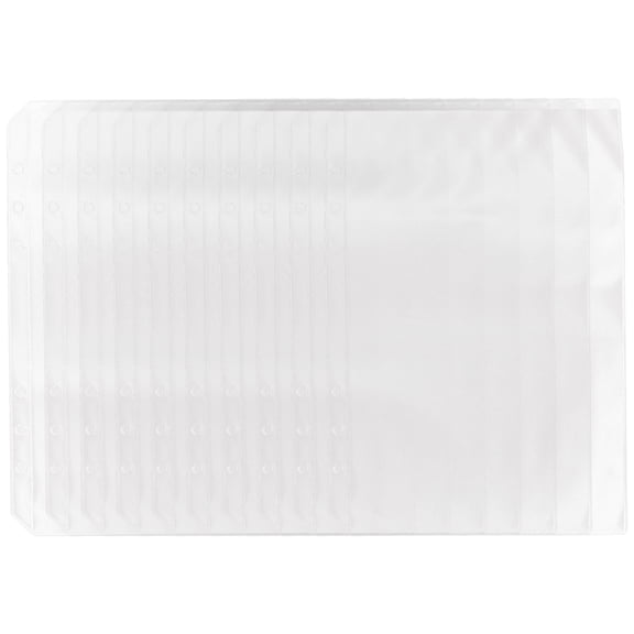 COMPUKAS 10Pcs Transparent File Bags for Office Use and Document Storage
