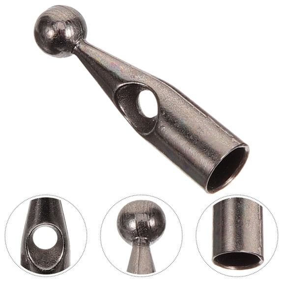 COMPUKAS Repairing Tail Beads Metal Black 10Pcs