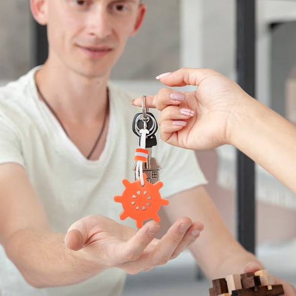 COMPUKAS Floating Keychain for Boats, Bright Orange, Easy to Spot and Lightweight